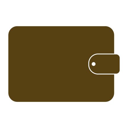 Vector Illustration with Brown Wallet Icon
