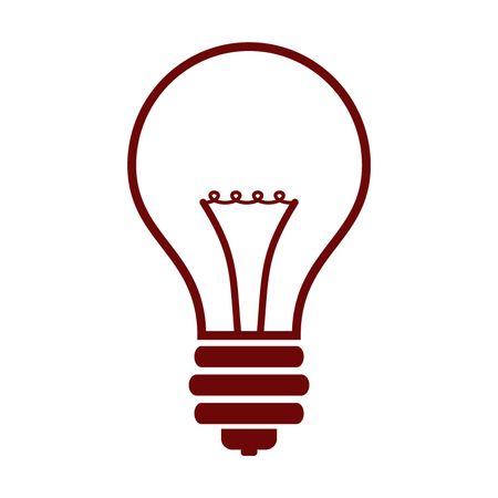 Vector Illustration with Maroon Light Bulb Icon
