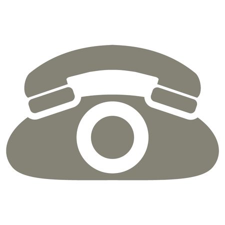 Vector Illustration with Grey Telephone Icon