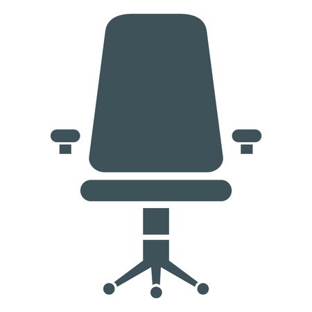 Vector Illustration with Dark Grey Chair Icon
