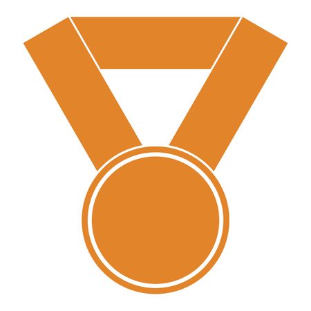 Vector Illustration with Orange Medal Icon
