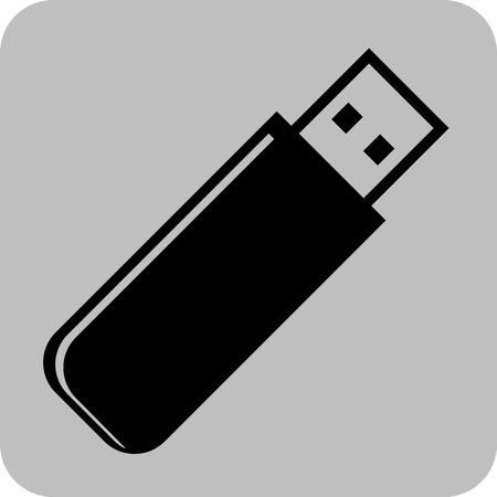 Vector Illustration with Pen Drive Icon
