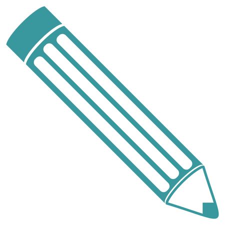 Vector Illustration with Light Blue Pencil Icon
