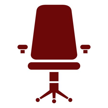 Vector Illustration with Maroon Chair Icon