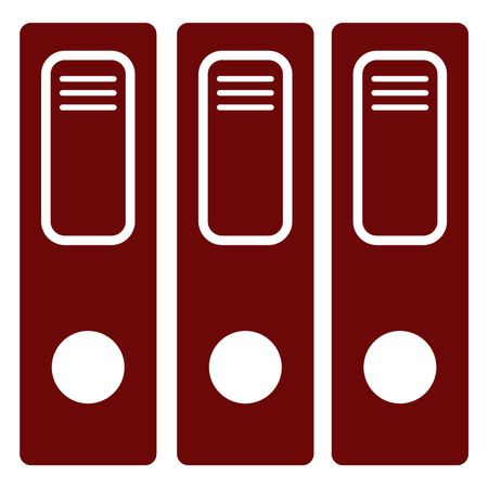 Vector Illustration with Maroon File Icon

