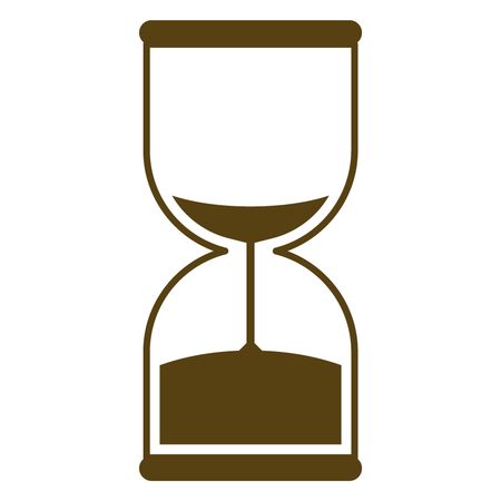 Vector Illustration with Brown Sand Timer Icon
