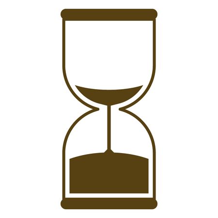 Vector Illustration with Brown Sand Timer Icon