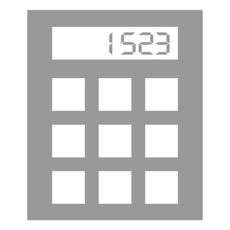 Vector Illustration with Grey Calculator Icon
