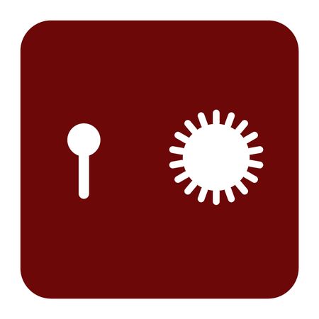 Vector Illustration with Maroon Locker Icon
