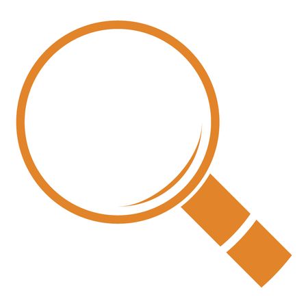 Vector Illustration with Orange Search Icon
