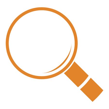 Vector Illustration with Orange Search Icon