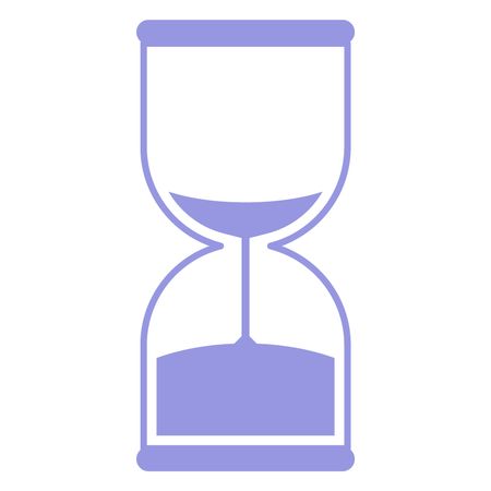 Vector Illustration with Light Blue Sand Timer Icon
