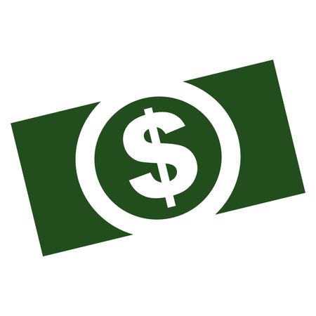Vector Illustration with Green Money Icon
