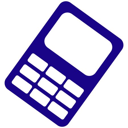 Vector Illustration with Blue Calculator Icon
