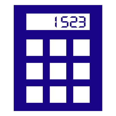 Vector Illustration with Blue Calculator Icon
