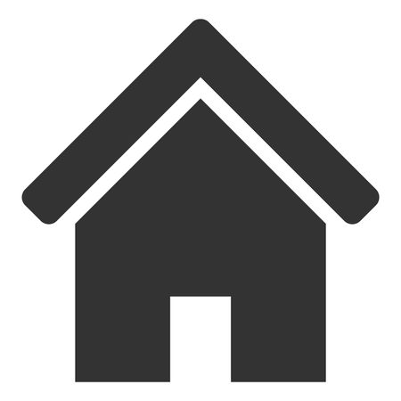 Vector Illustration of Gray Color Home Icon
