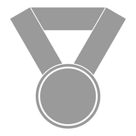 Vector Illustration of Gray Medal Icon
