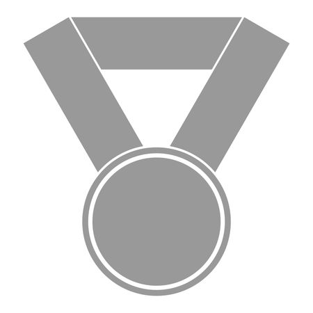 Vector Illustration of Gray Medal Icon