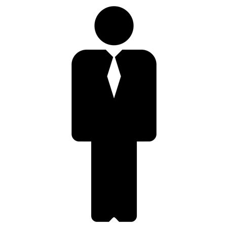 Vector Illustration of Business Man Icon in Black