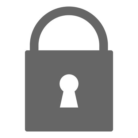 Vector Illustration of Gray Lock Icon
