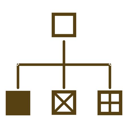 Vector Illustration of Brown Flowchart Icon