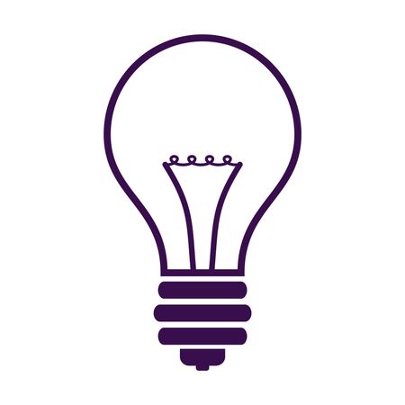 Vector Illustration of Purple Bulb Icon
