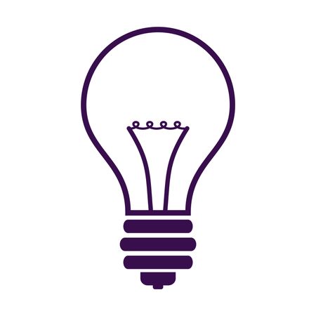 Vector Illustration of Purple Bulb Icon