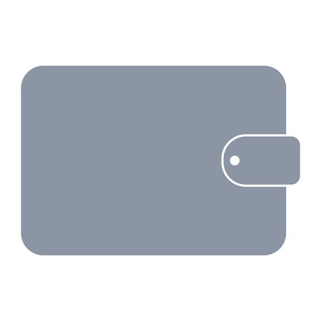 Vector Illustration of Gray Wallet Icon
