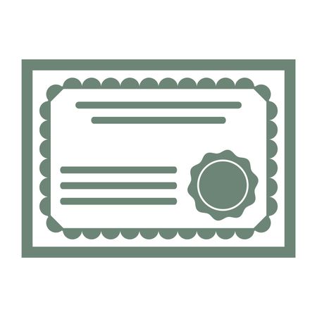 Vector Illustration of Gray Certificate Icon