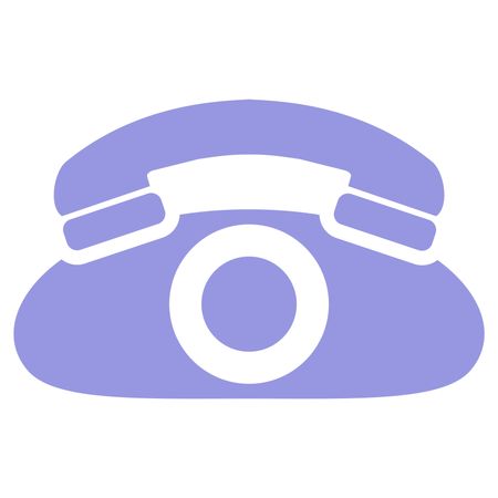 Vector Illustration of Blue Telephone Icon

