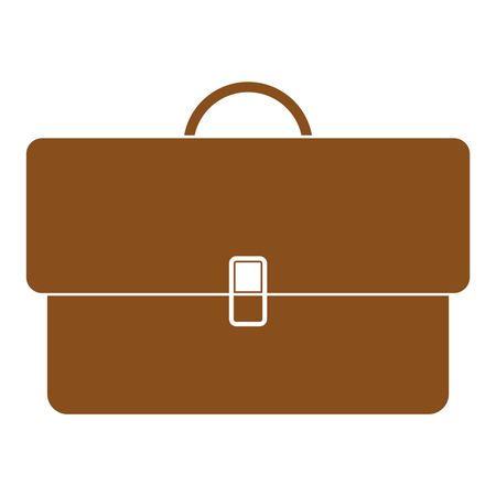 Vector Illustration of Brown Suitcase Icon

