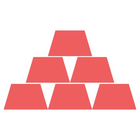 Vector Illustration of Pink Cup Pyramid Icon
