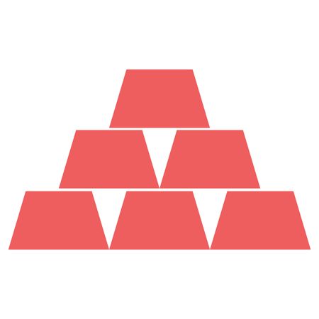 Vector Illustration of Pink Cup Pyramid Icon