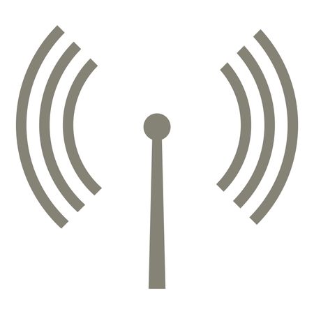 Vector Illustration of Gray Antenna Icon
