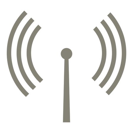 Vector Illustration of Gray Antenna Icon