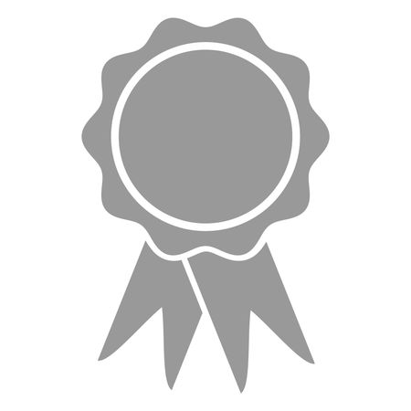 Vector Illustration of Gray Badge Icon
