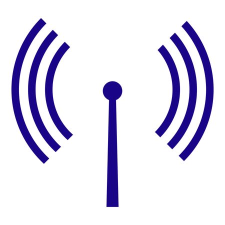 Vector Illustration of Blue Antenna Icon
