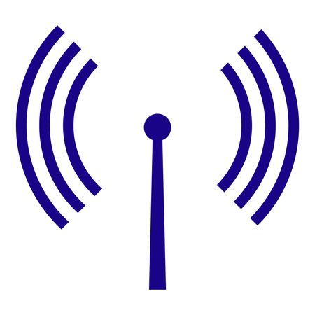 Vector Illustration of Blue Antenna Icon