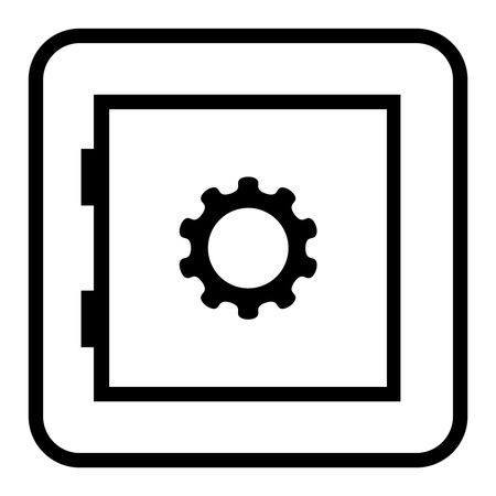 Vector Illustration of Black Security Device Icon
