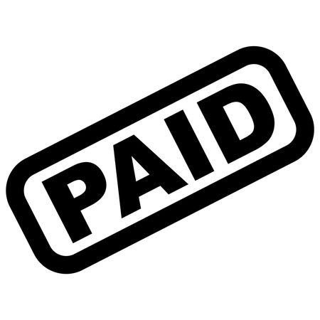 Vector Illustration of Paid Icon in Black



