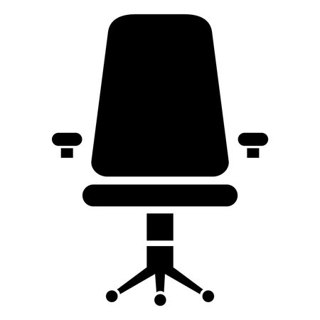 Vector Illustration of Chair Icon in Black