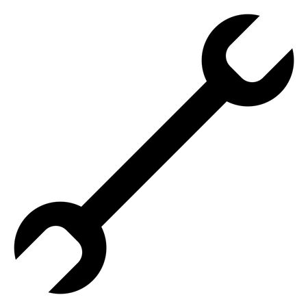 Vector Illustration of Spanner Icon in Black