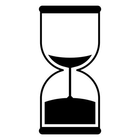 Vector Illustration of Sand Timer Icon in Black