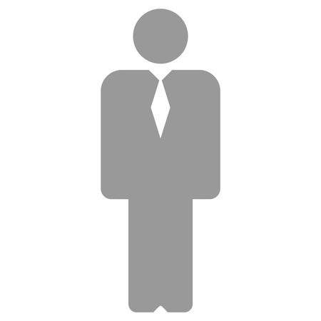 Vector Illustration of  Businessman Icon in Gray
