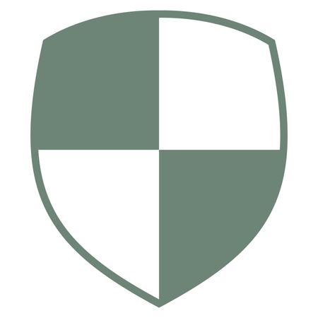 Vector Illustration of Gray and White Shield Icon
