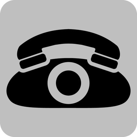 Vector Illustration of a Telephone Icon black in color
