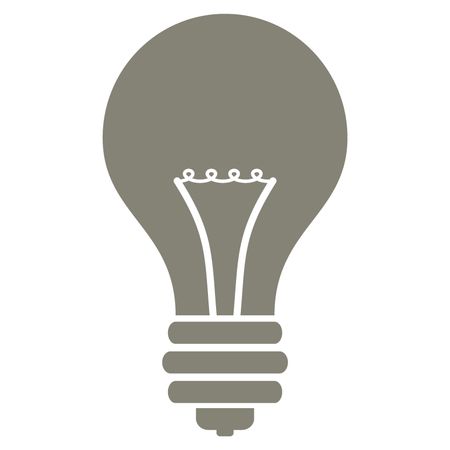 Vector Illustration with Grey Light Bulb Icon
