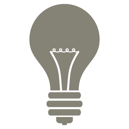 Vector Illustration with Grey Light Bulb Icon