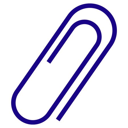 Vector Illustration with Blue Paper Clip Icon
