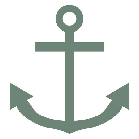 Vector Illustration with Green Anchor Icon
